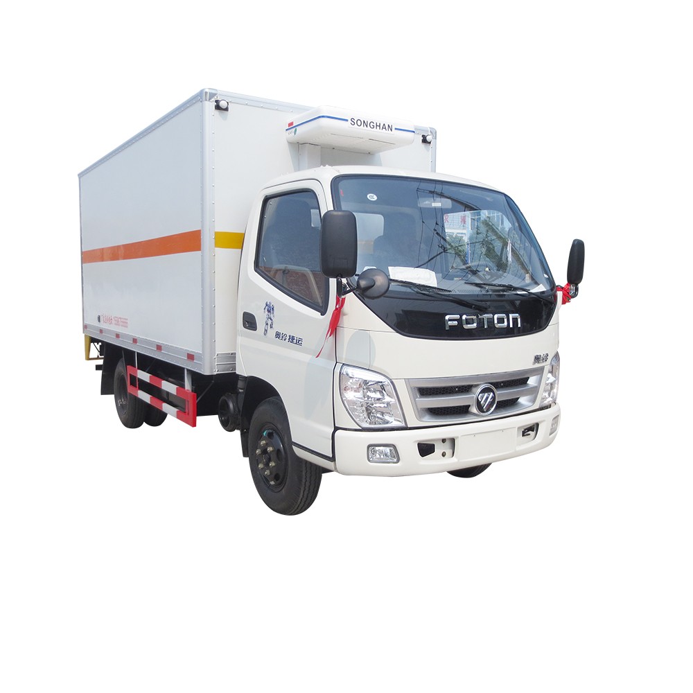 Foton 4*2 gekoelde bestelwagenvrachtwagen